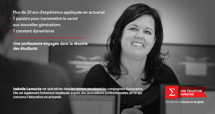 Isabelle Larouche, professeure à l'École d'actuariat de l'Université Laval